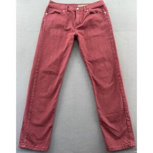 Standard Cloth Jeans Mens Size 32x30 Red Slim Fit Tapered Leg